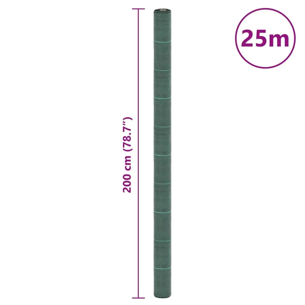 Weed Membrane Green 2x25 m Garden Ground Cover Control Mat