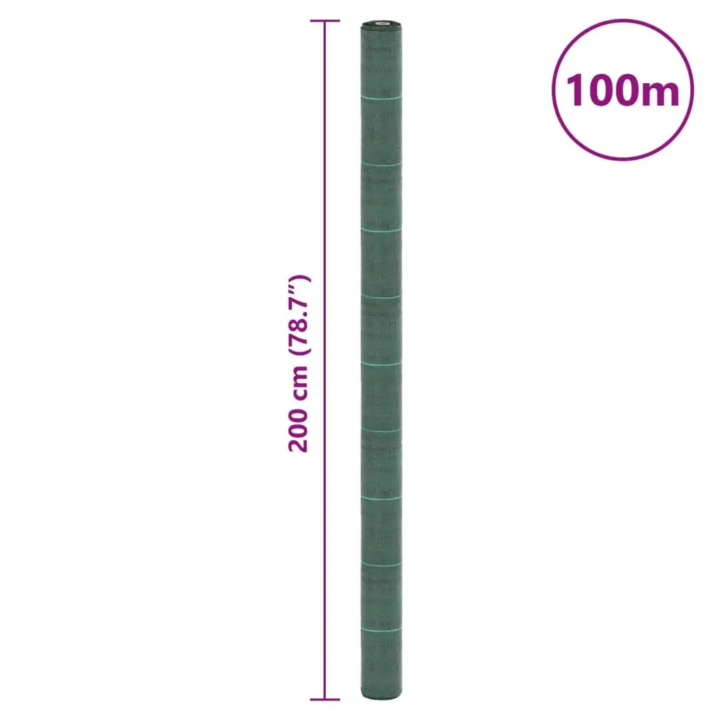Weed Control Fabric Garden 2m x 100m Green Landscape Membrane Durable Polypropylene