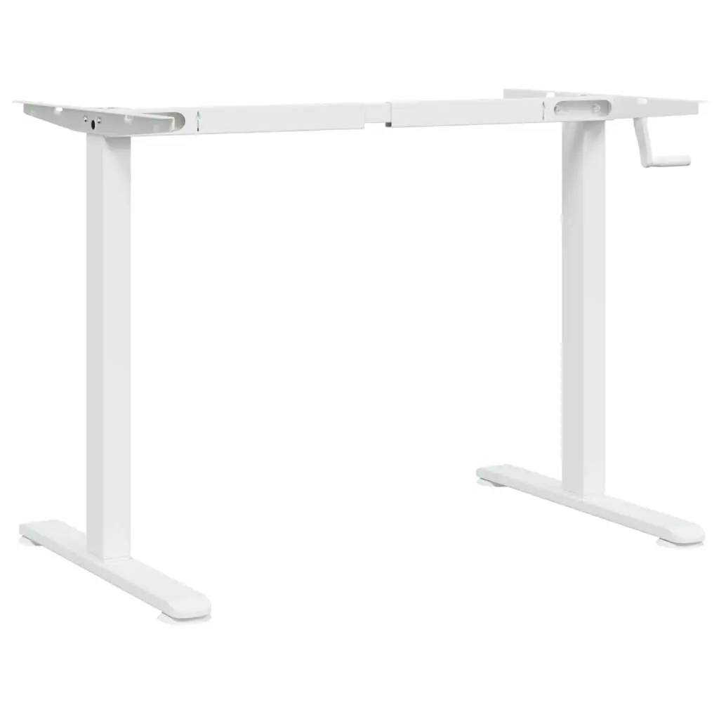 Adjustable Standing Desk Frame White Steel Height Riser Office Workstation