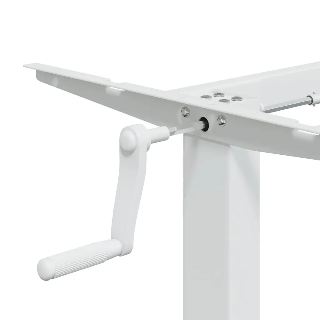Adjustable Standing Desk Frame White Steel Height Riser Office Workstation