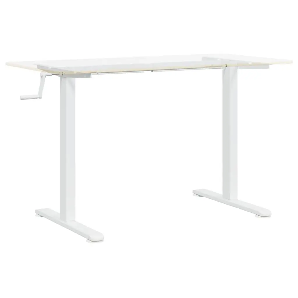 Adjustable Standing Desk Frame White Steel Height Riser Office Workstation