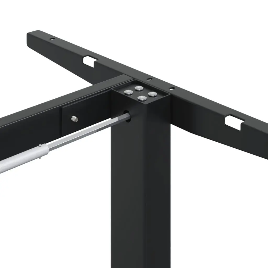 Standing Desk Frame Adjustable Height Black Steel Office Workstation Riser