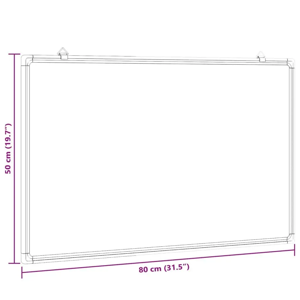 Magnetic Whiteboard 80x50cm Wall Mount Office Home Presentation Display Board