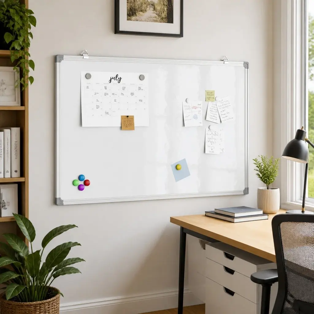 100 x 60 cm Magnetic Whiteboard with Aluminium Frame