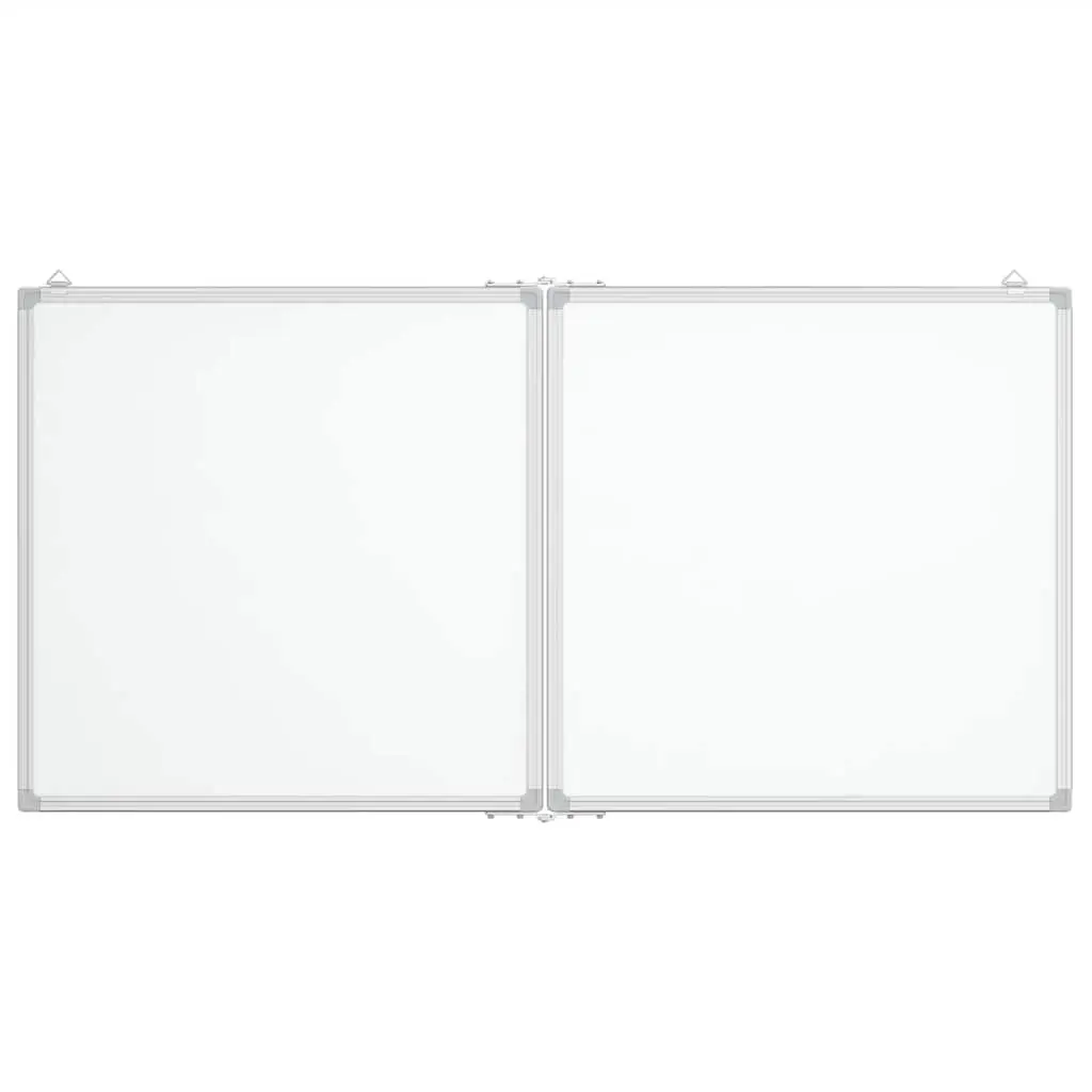 Magnetic Whiteboard Foldable Two Panel Display Board Lacquer Coated Surface
