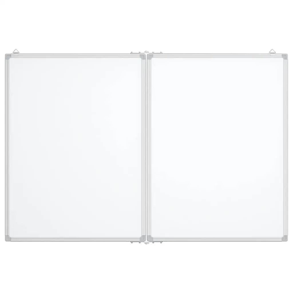 Magnetic Whiteboard Foldable Dual Panel Home Office 120 x 100 cm
