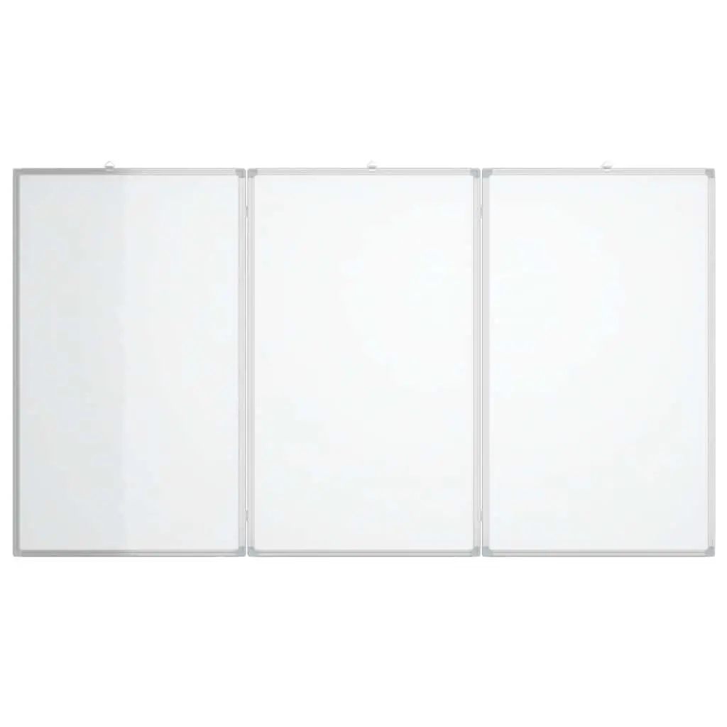 Magnetic Whiteboard Foldable Display Board Two Panel Presentation Writing Office