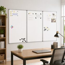 Foldable Magnetic Whiteboard - 150x100 cm with Two Panels
