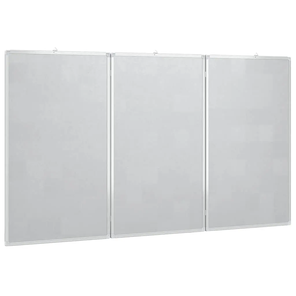 Magnetic Whiteboard Foldable Two-Panel Display Board Office Home 180x80 cm