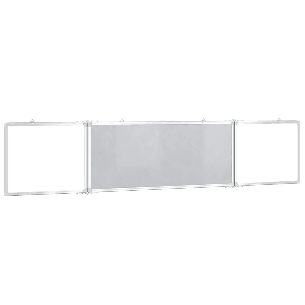 Foldable Magnetic Whiteboard Display Board 200x40cm Office Home Presentation