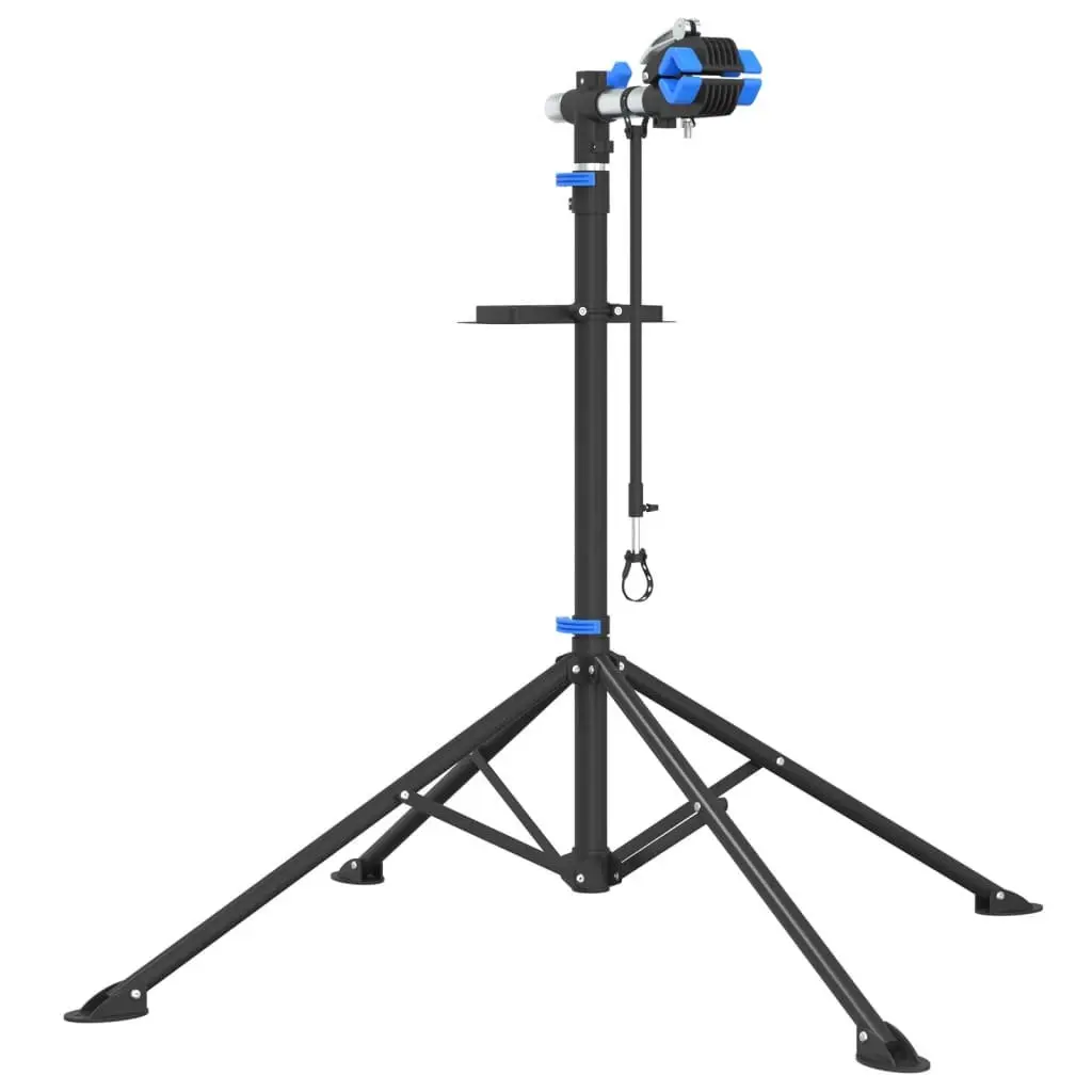Bike Repair Stand Adjustable Height 108-188cm for Maintenance Blue Steel