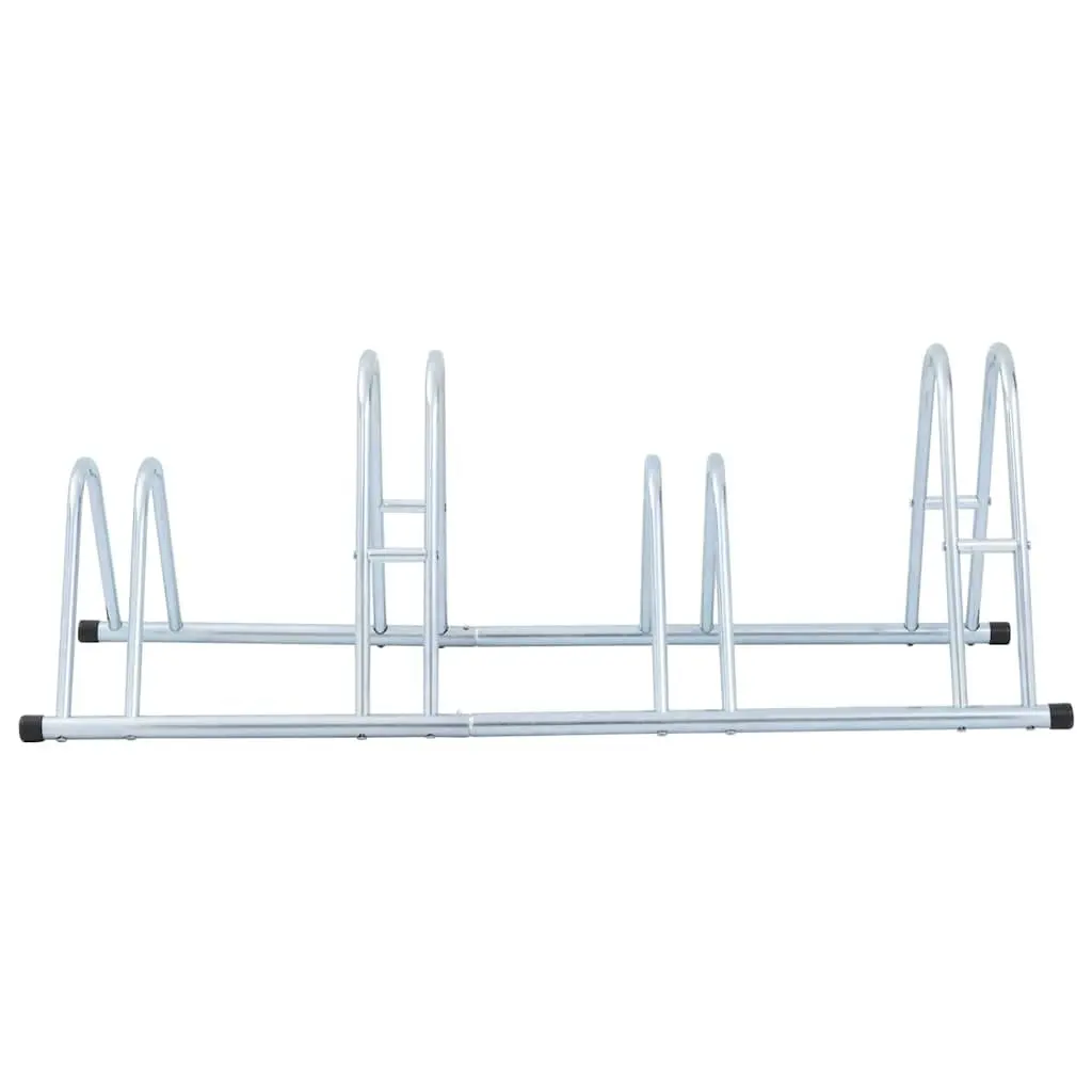 Bicycle Stand for 4 Bikes Floor Storage Freestanding Wheel Rack Outdoor