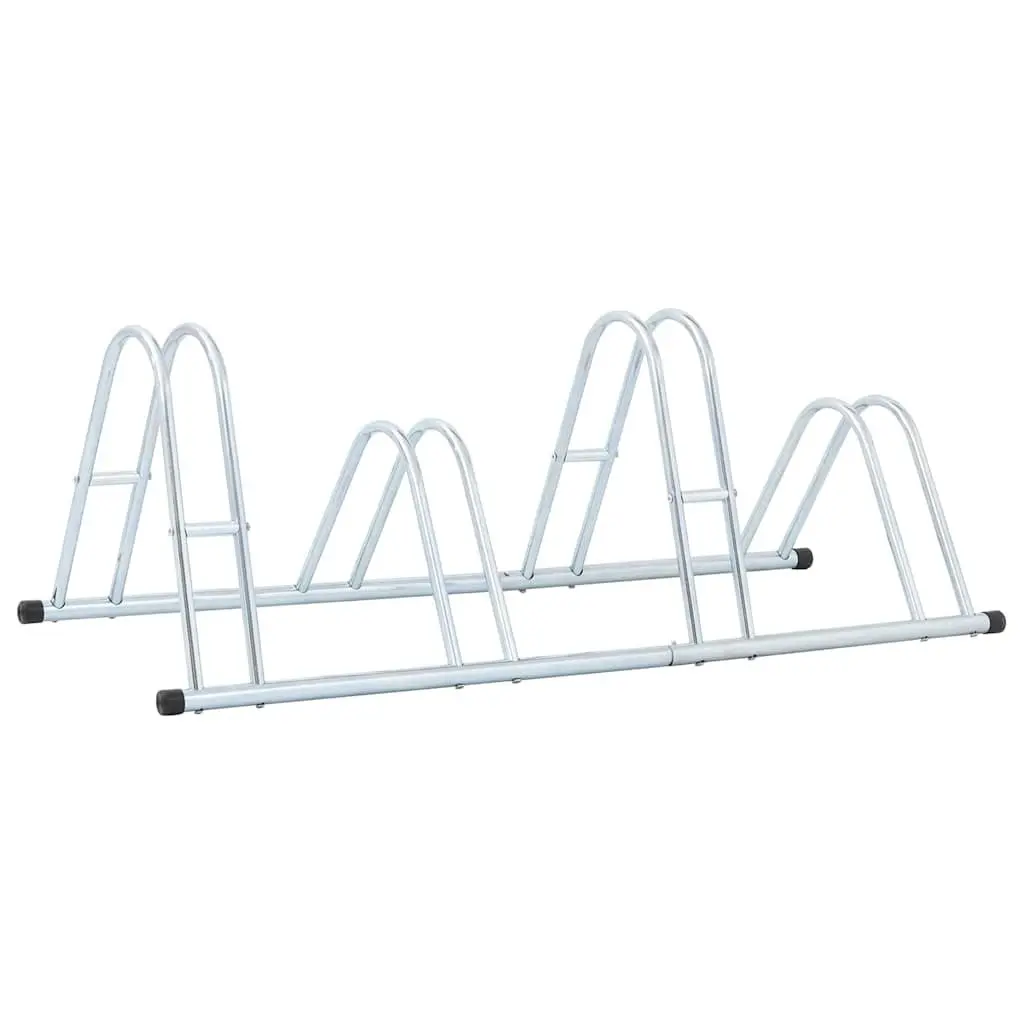 Bicycle Stand for 4 Bikes Floor Storage Freestanding Wheel Rack Outdoor