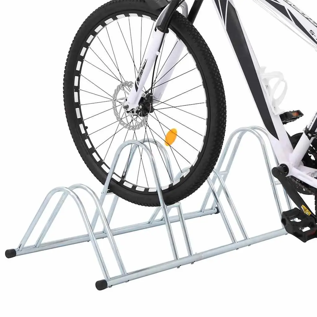 Bicycle Stand for 4 Bikes Floor Storage Freestanding Wheel Rack Outdoor