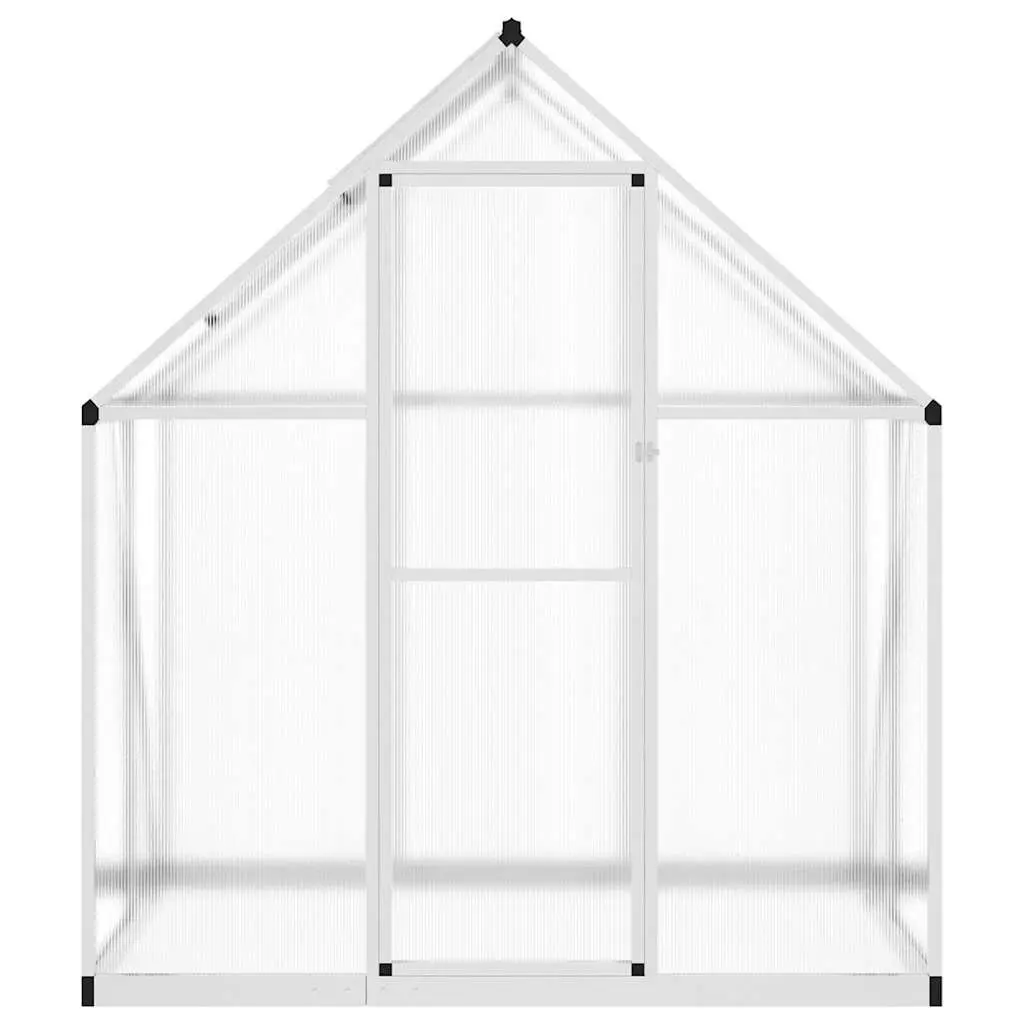 Greenhouse for Garden 169x114x195 cm Aluminium Polycarbonate Silver