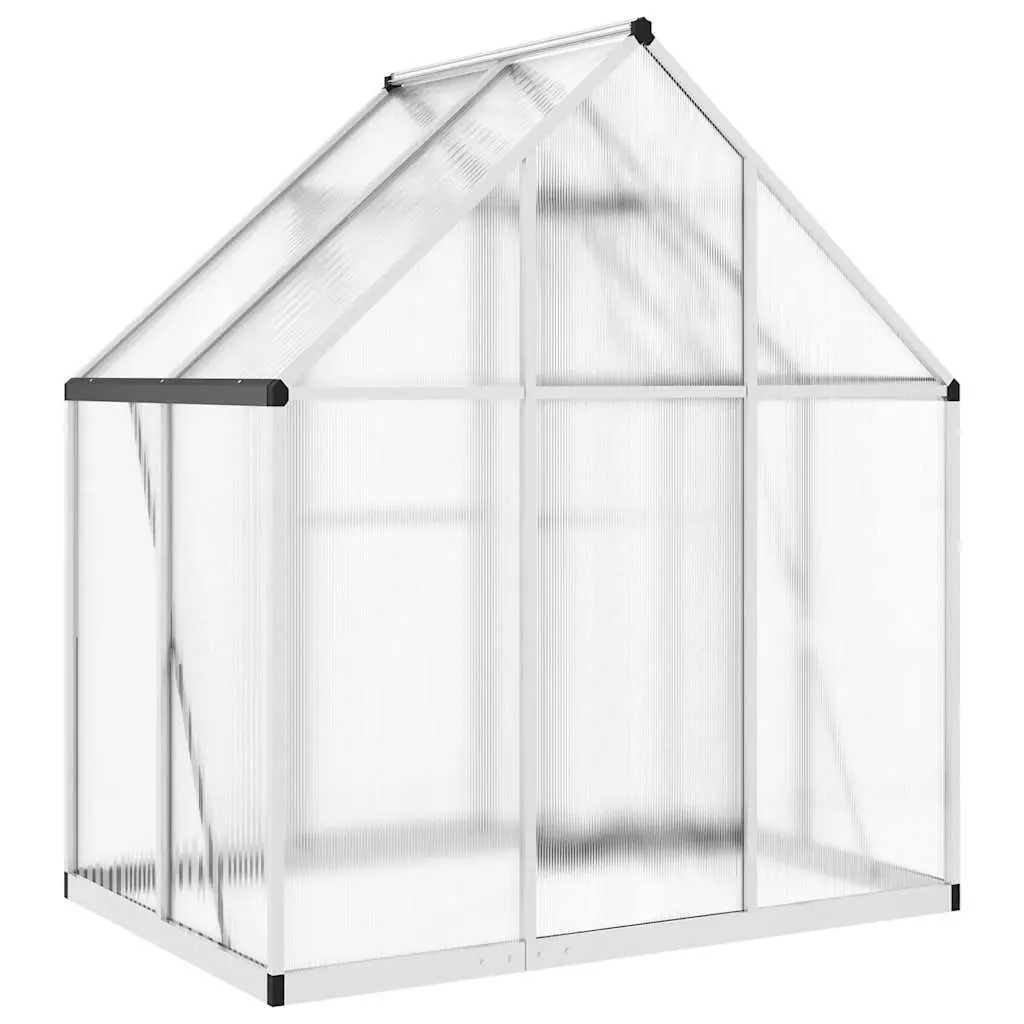 Greenhouse for Garden 169x114x195 cm Aluminium Polycarbonate Silver