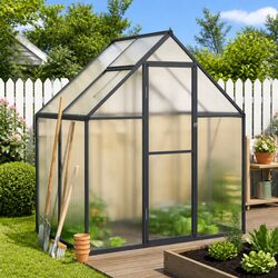 Dimensions and Materials: Anthracite Greenhouse 169x114x195 cm