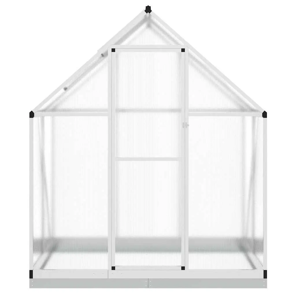 Greenhouse for Garden 169x114x202 cm Aluminium Polycarbonate Silver