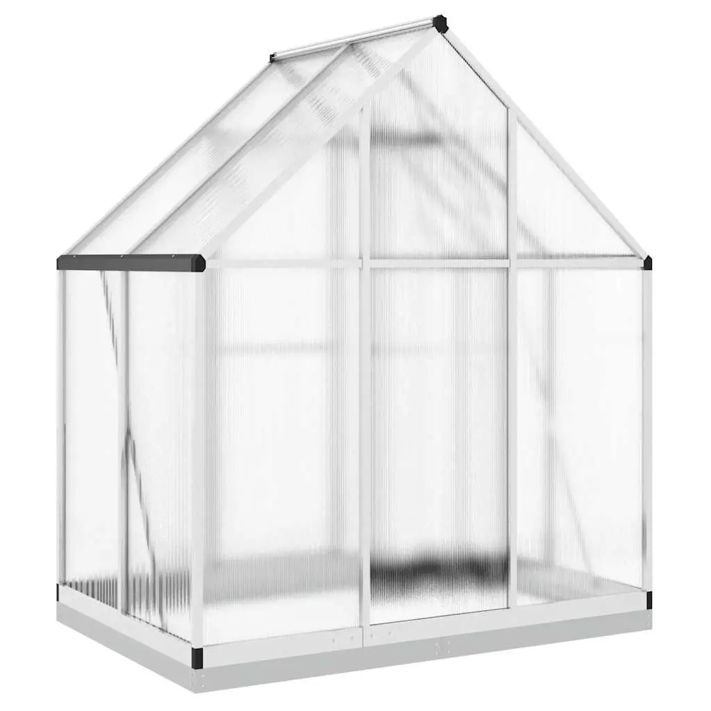 Greenhouse for Garden 169x114x202 cm Aluminium Polycarbonate Silver