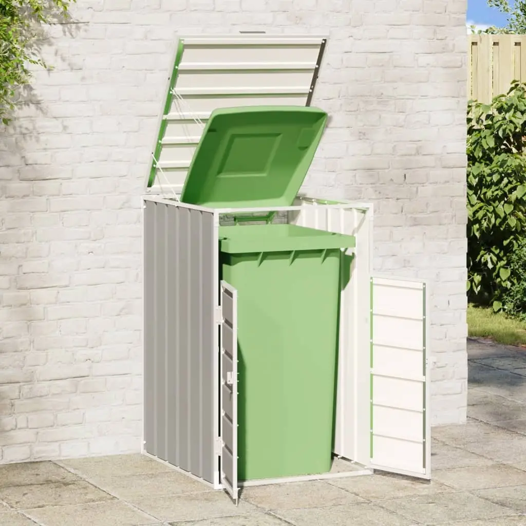 Wheelie Bin Storage Shed Outdoor Garden Single Grey 72x81x115cm