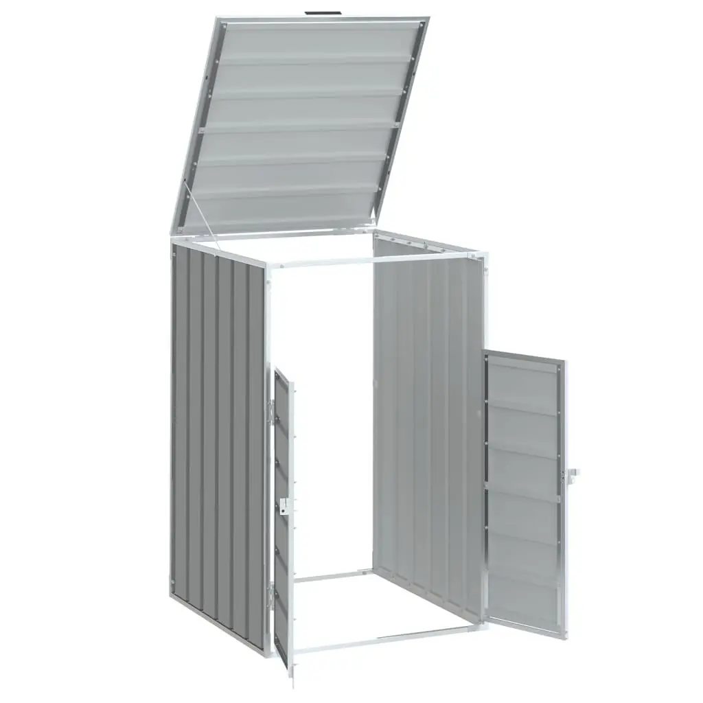 Wheelie Bin Storage Shed Outdoor Garden Single Grey 72x81x115cm