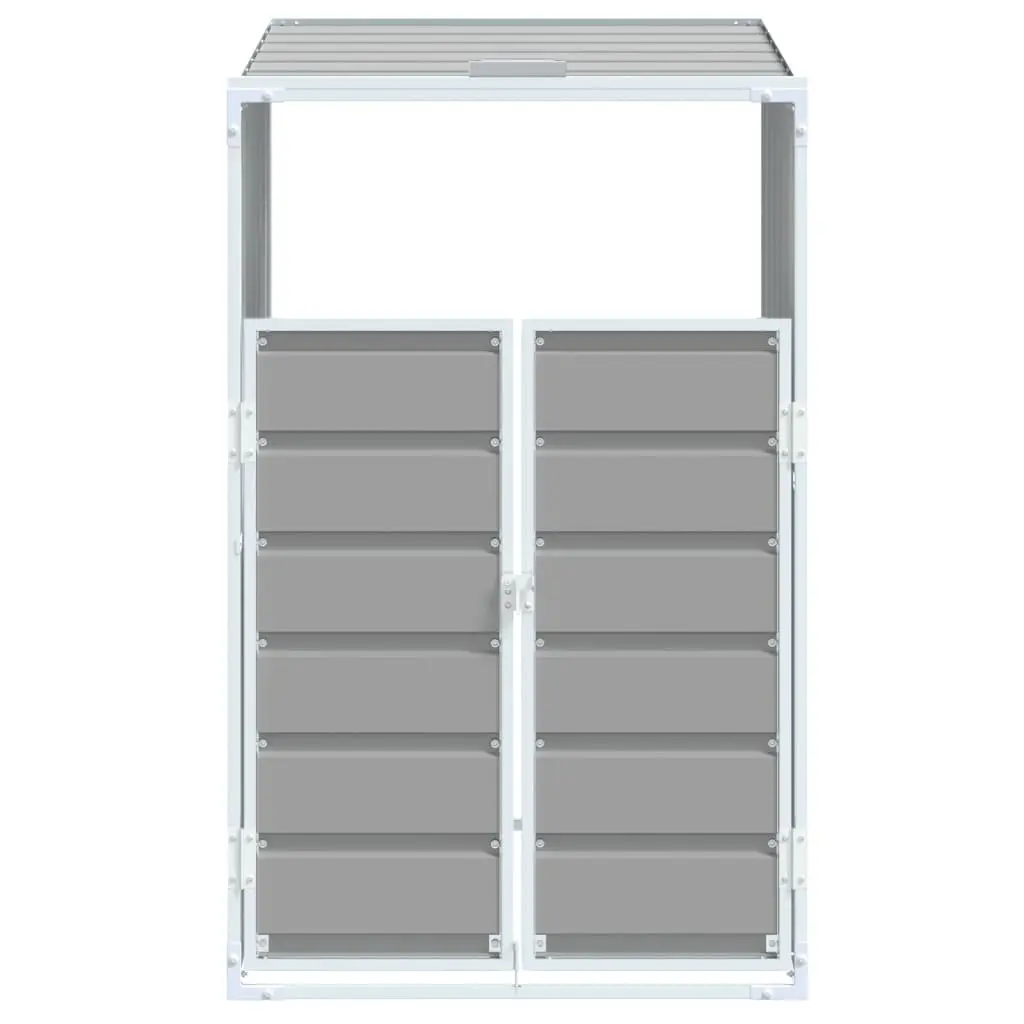 Wheelie Bin Storage Shed Outdoor Garden Single Grey 72x81x115cm