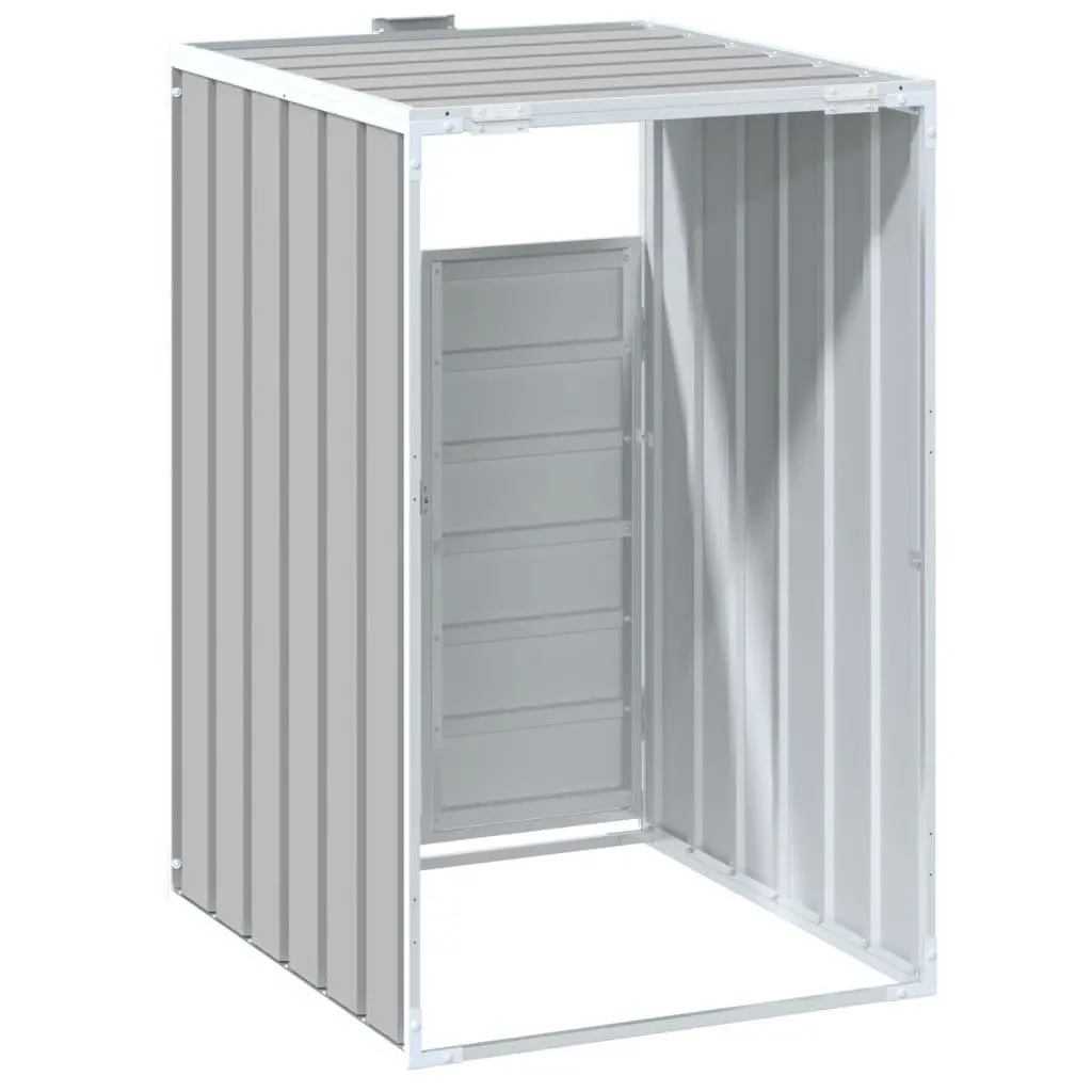 Wheelie Bin Storage Shed Outdoor Garden Single Grey 72x81x115cm
