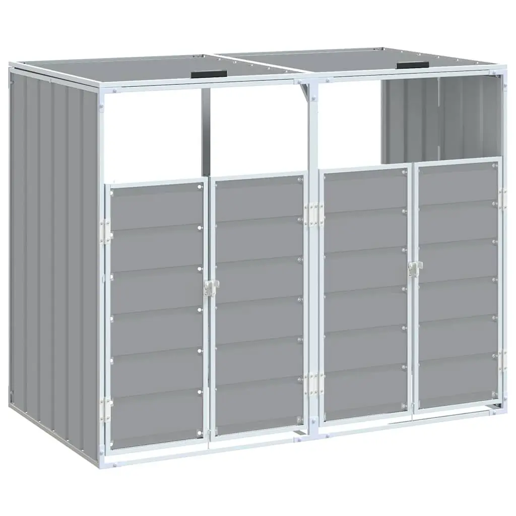 Grey Garden Waste Storage Double Bins