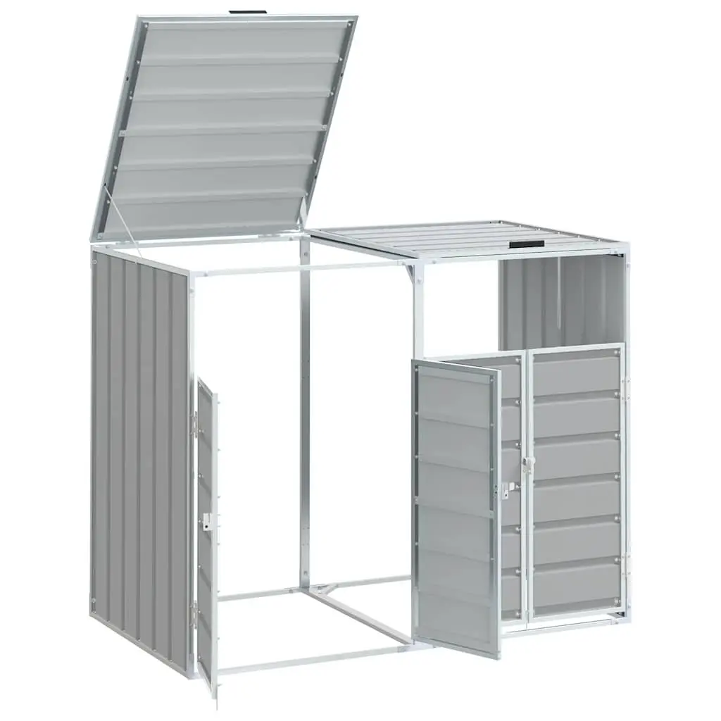 Grey Garden Waste Storage Double Bins