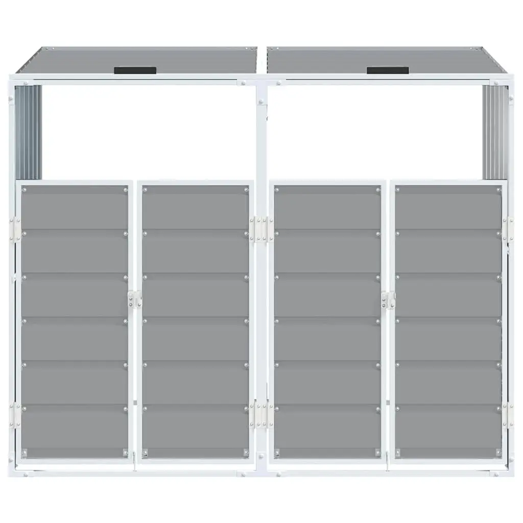 Grey Garden Waste Storage Double Bins