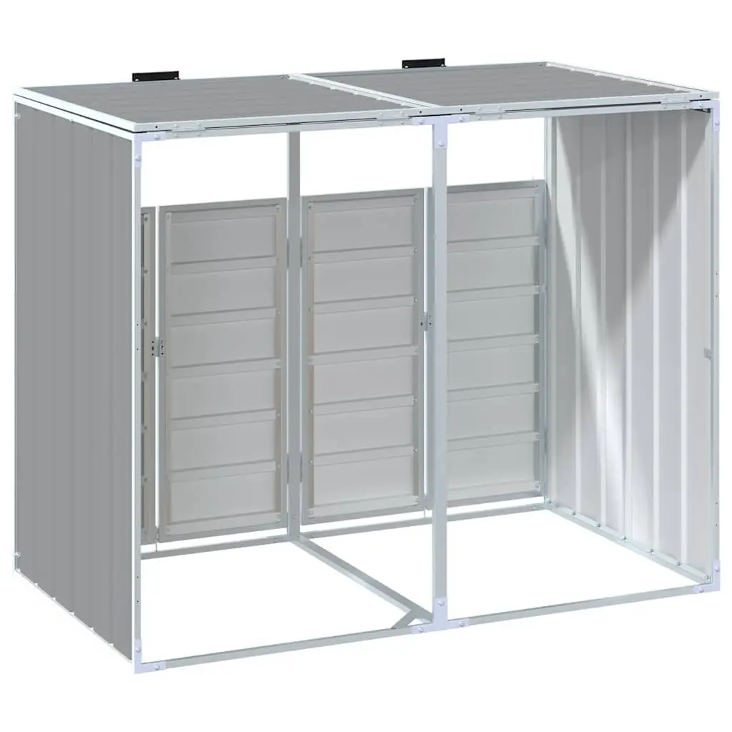 Grey Garden Waste Storage Double Bins