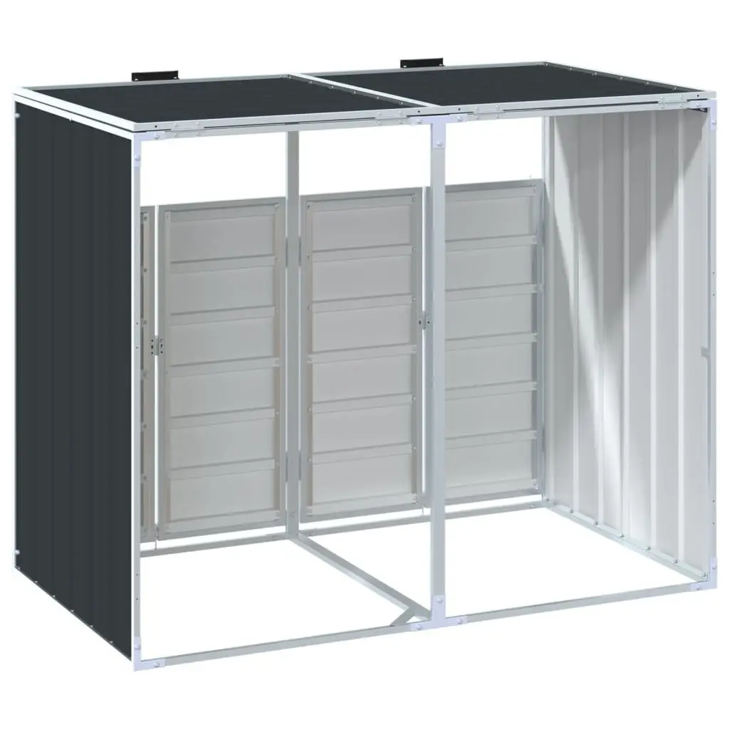 Wheelie Bin Storage Double Bins Anthracite Garden Waste Container Enclosure