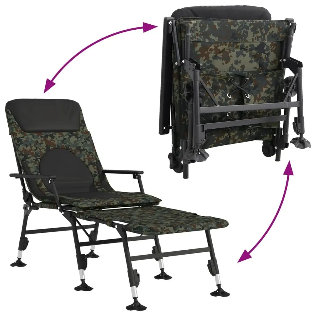 Fishing Bedchair Foldable Camping Bed Adjustable Mud Legs Outdoor Chair
