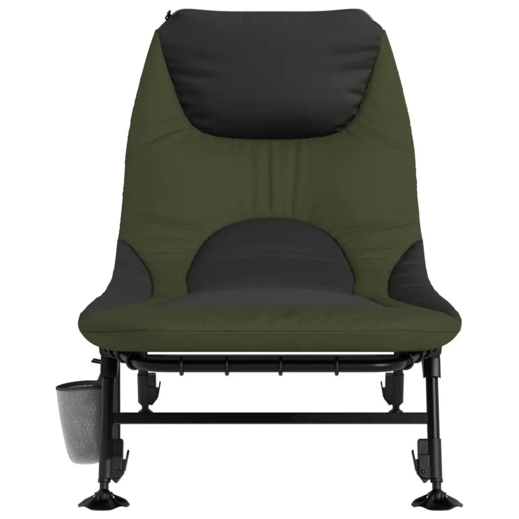 Foldable Fishing Bed Adjustable Back Mud Legs Outdoor Camping Lounger Green