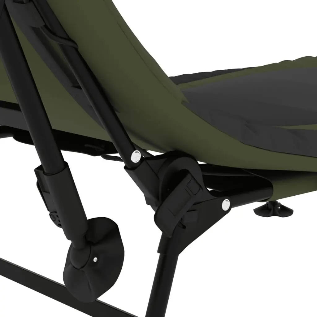 Foldable Fishing Bed Adjustable Back Mud Legs Outdoor Camping Lounger Green