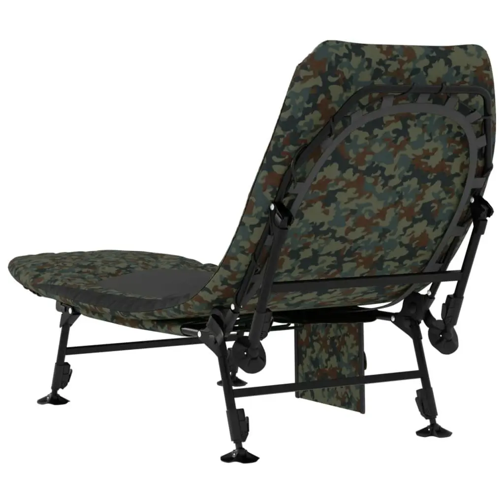 Foldable Fishing Bed Adjustable Mud Legs Camping Outdoor Furniture Camouflage