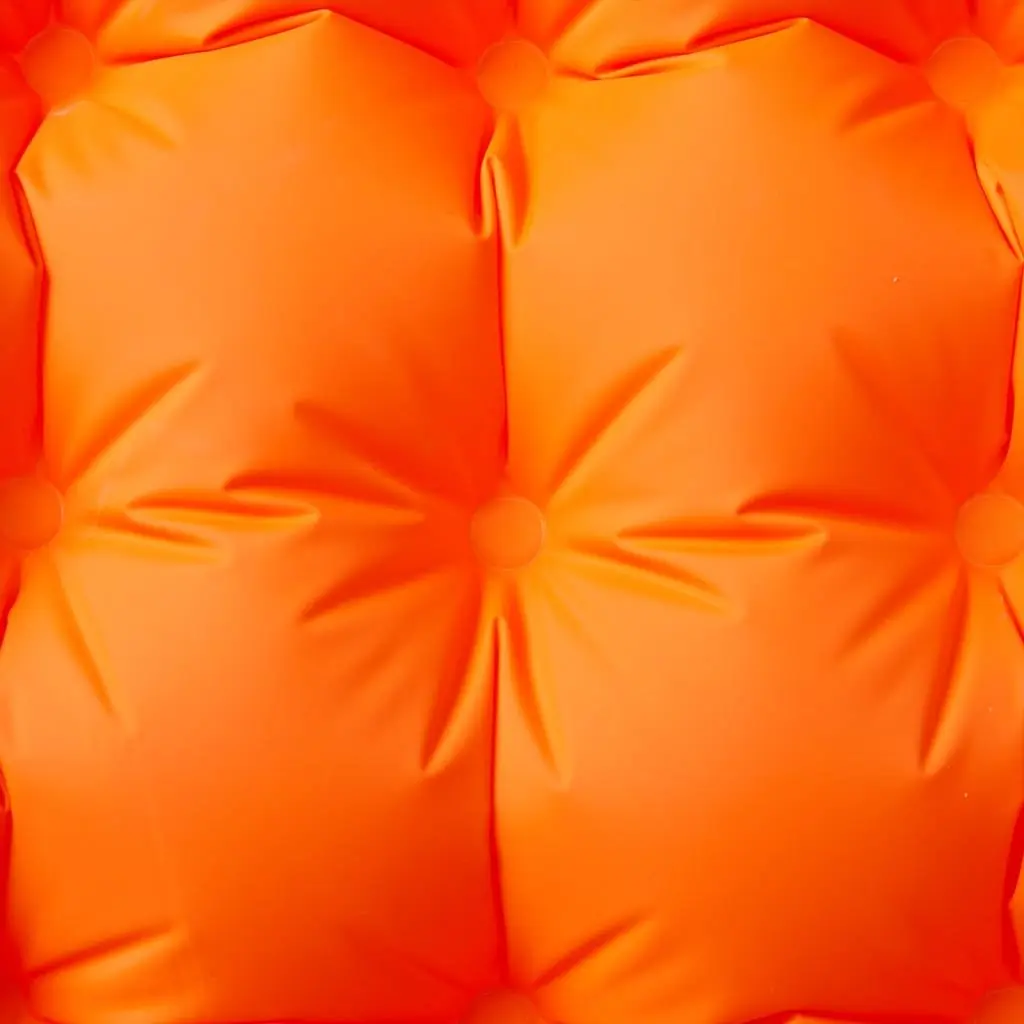 Self Inflating Camping Mattress Single Sleeping Pad with Pillow Outdoor 10.5 cm Thickness Orange