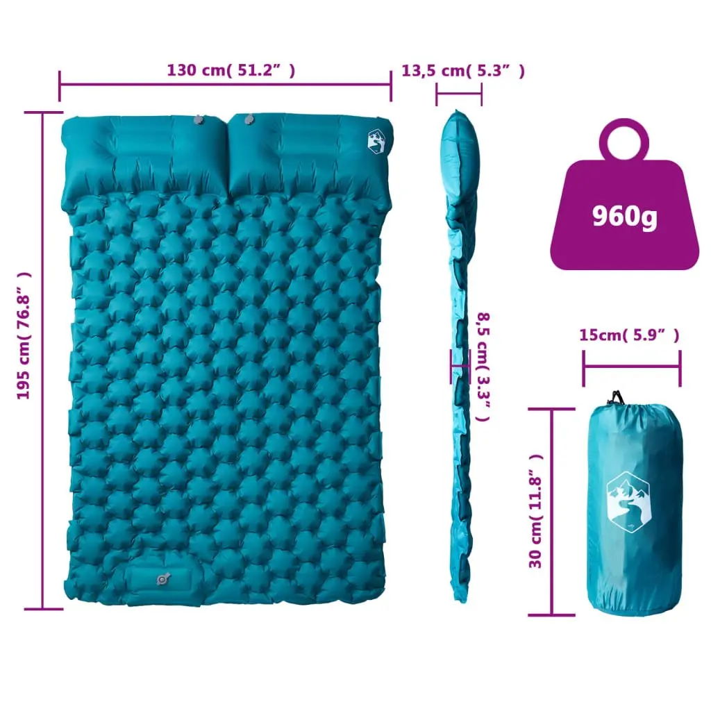Self Inflating Camping Mattress for 2 People