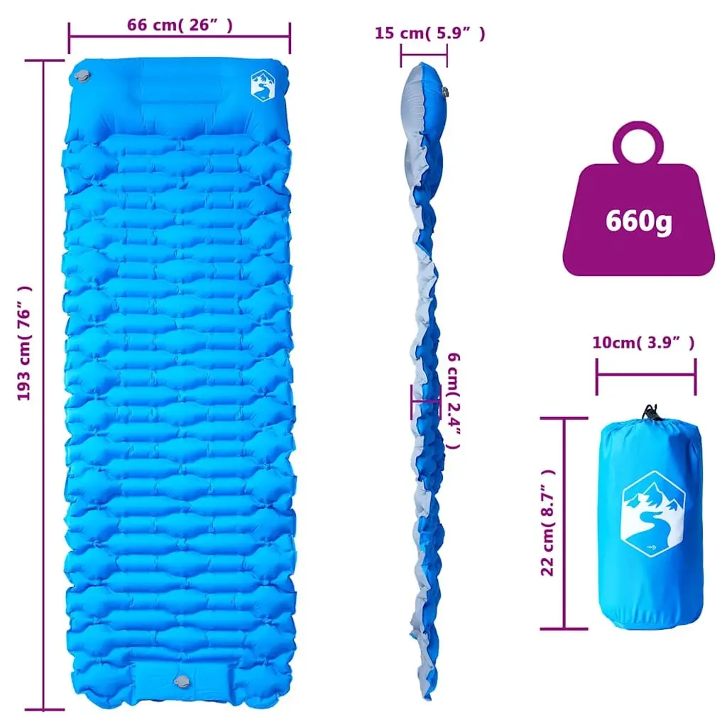 Self Inflating Camping Mattress with Pillow