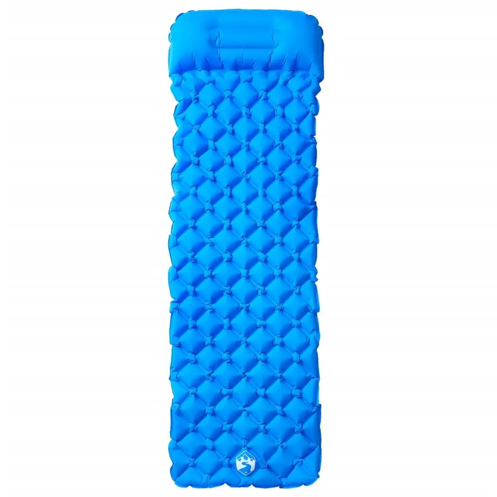 Inflatable Camping Mattress with Pillow Single Person Sleeping Pad Portable
