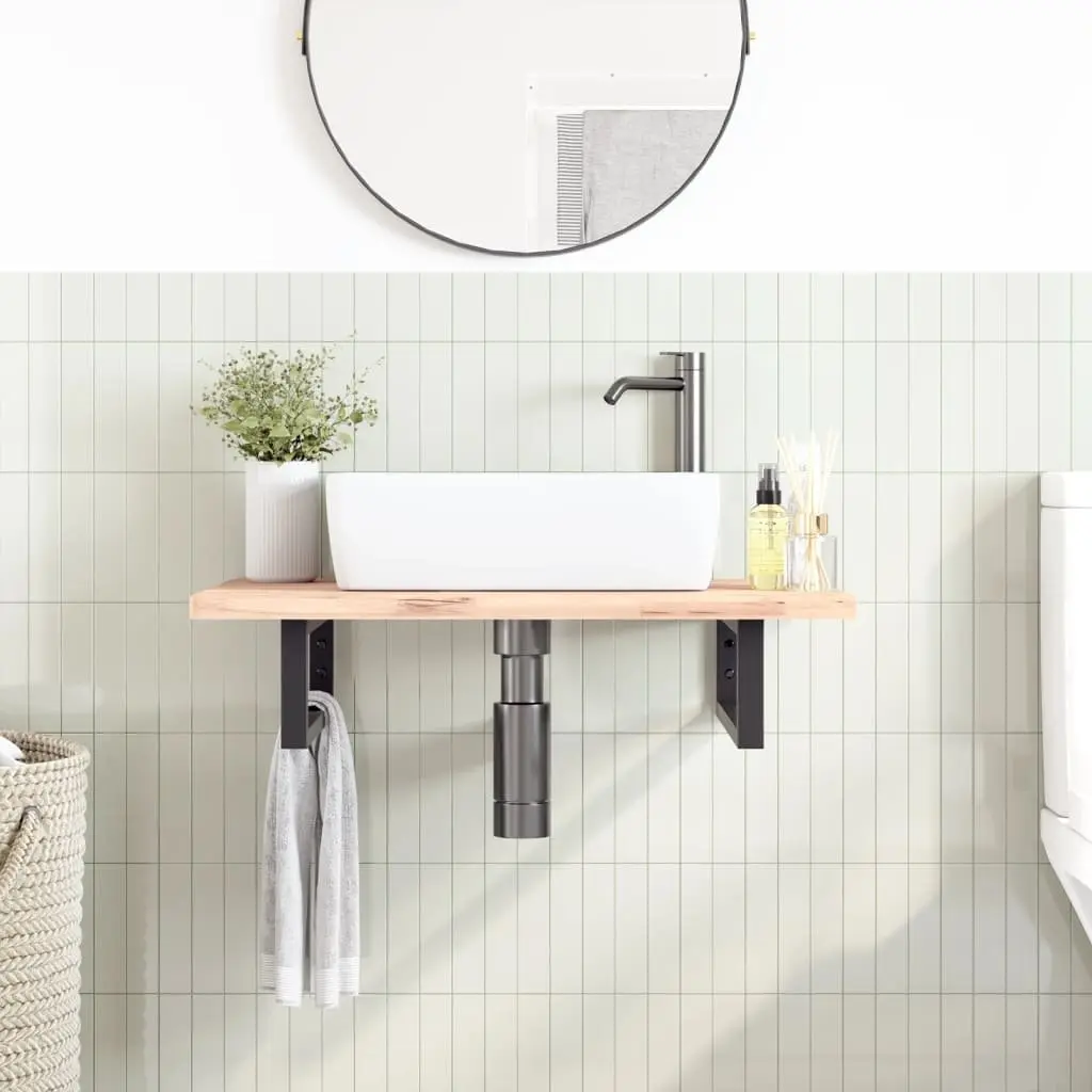 Rectangular Steel Shelf Brackets for Washbasin Wall Mount Storage Support 2 pcs