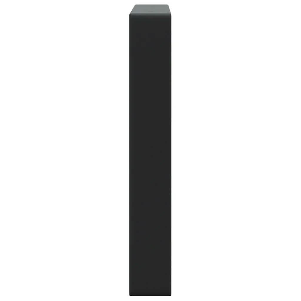 Rectangular Steel Shelf Brackets Black Wall Mount Support 2 pcs Home Storage