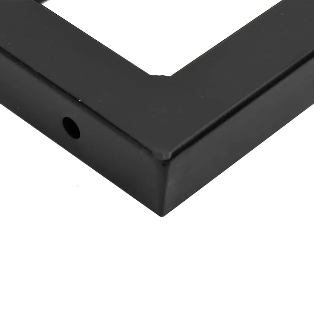 Trapezium Shelf Brackets for Bathroom Black Steel Wall Mount 2 Piece
