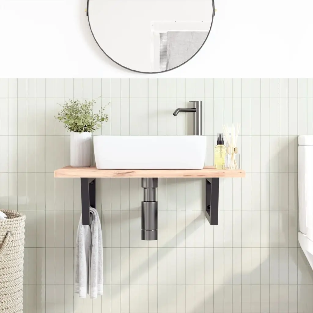 Trapezium Shelf Brackets Black 2 pcs Steel for Washbasin