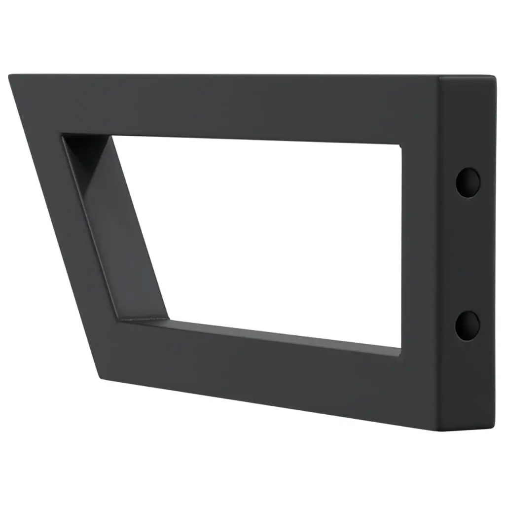 Trapezium Shelf Brackets Black 2 pcs Steel for Washbasin