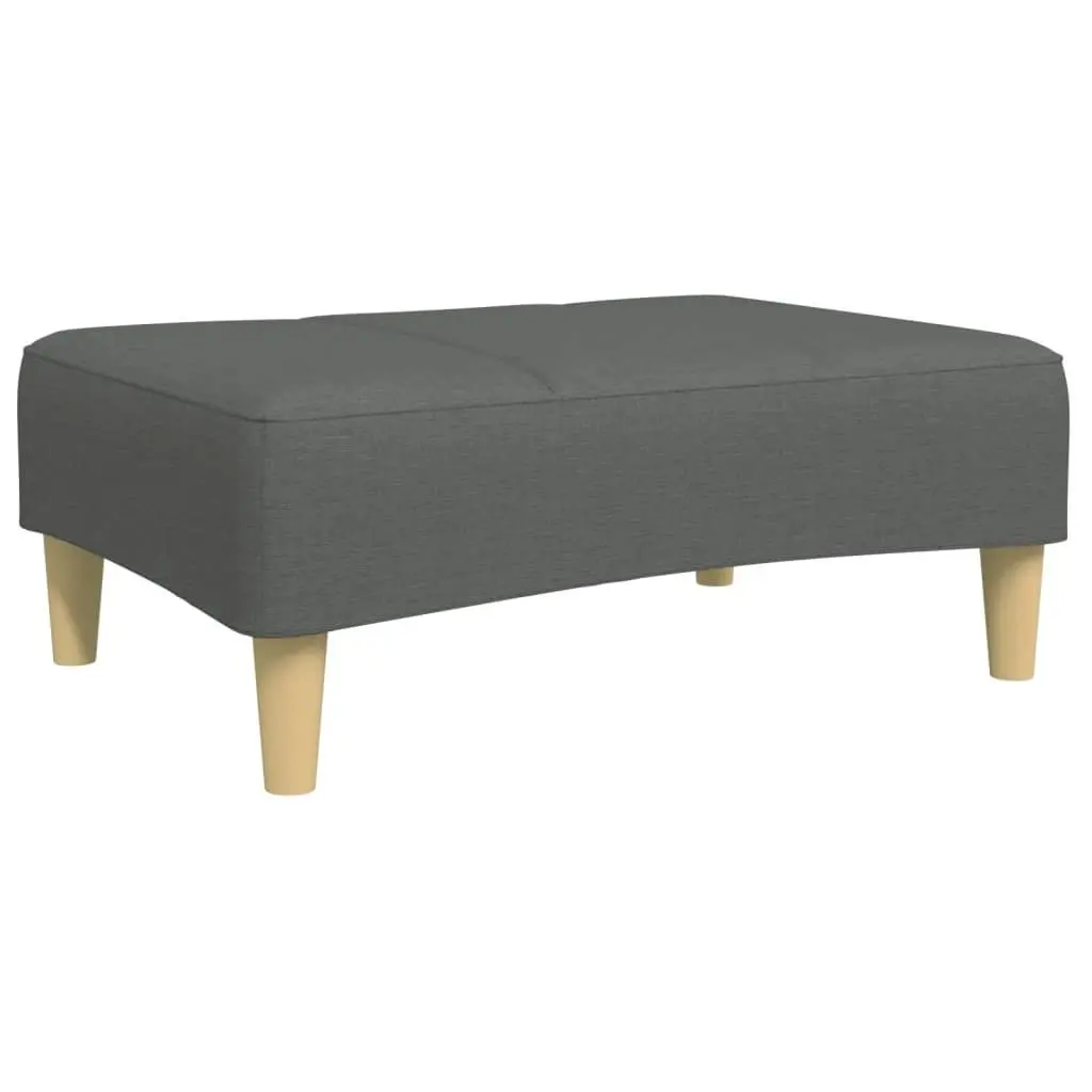 Footstool Living Room Dark Grey 77x55x31 cm Fabric