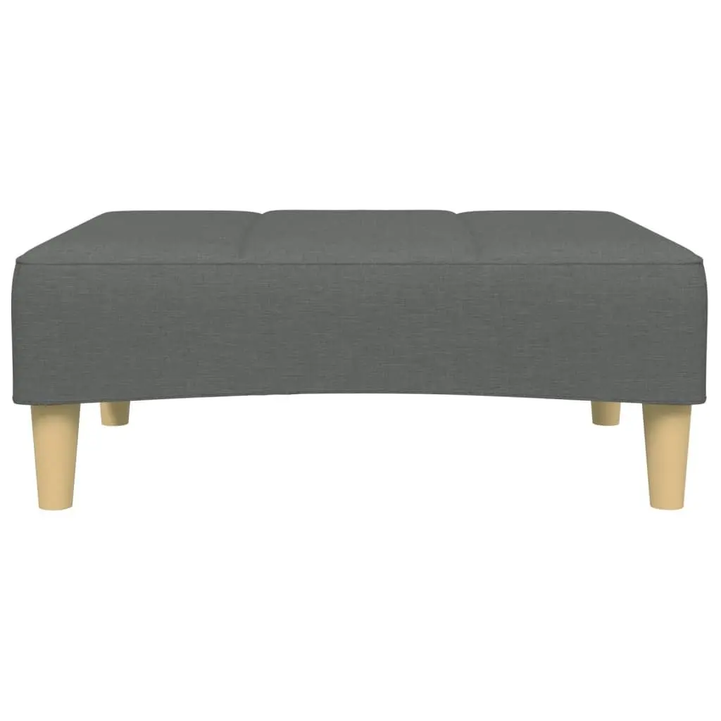 Footstool Living Room Dark Grey 77x55x31 cm Fabric
