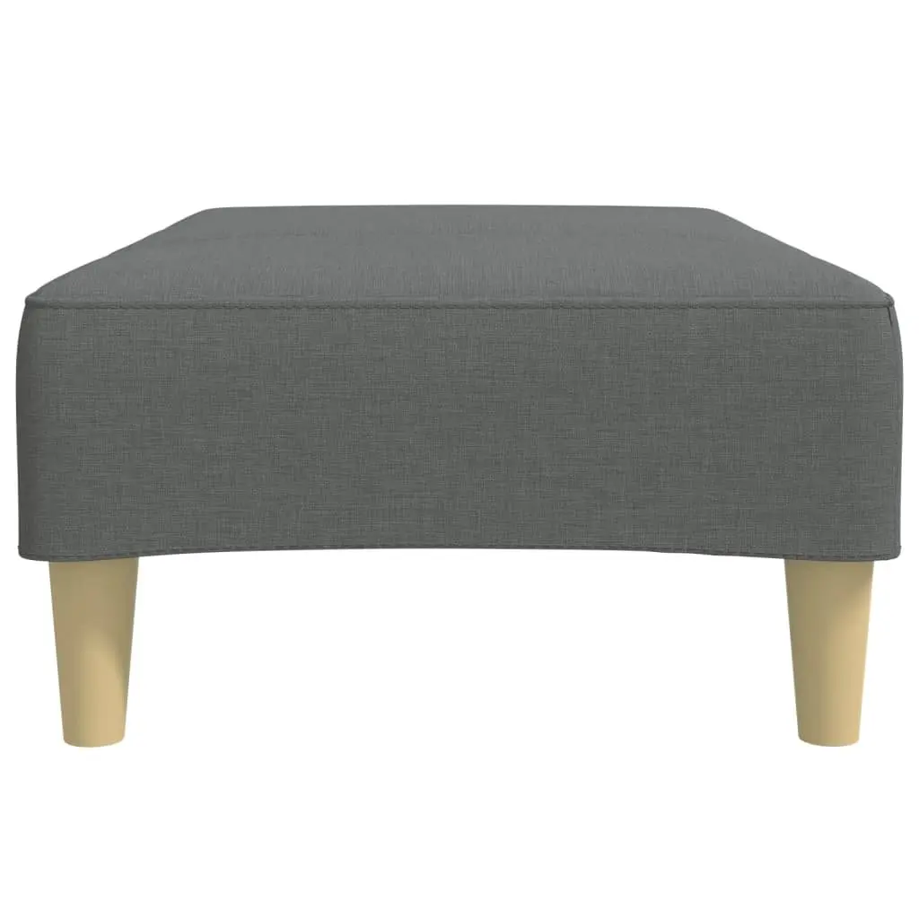 Footstool Living Room Dark Grey 77x55x31 cm Fabric