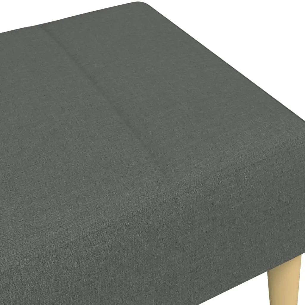 Footstool Living Room Dark Grey 77x55x31 cm Fabric