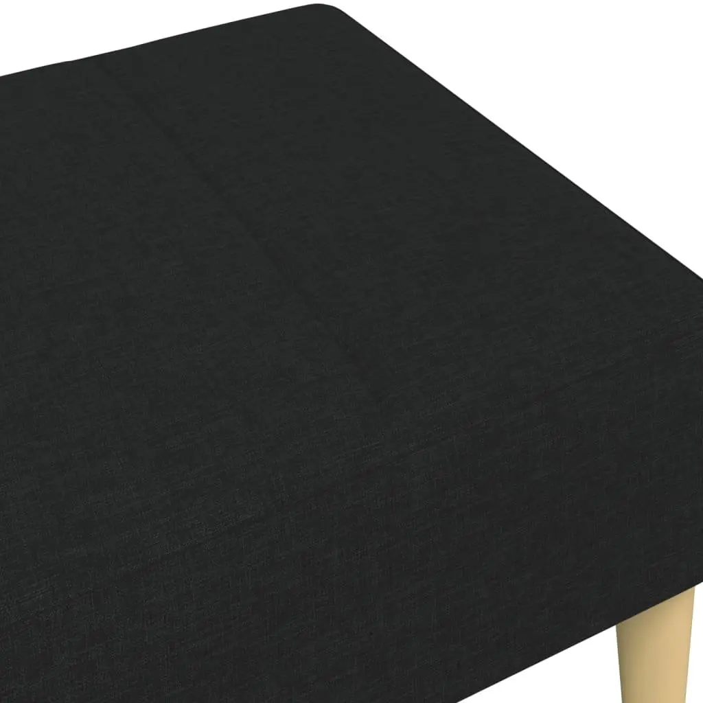 Black Fabric Footstool Ottoman Foot Rest Sofa Recliner Lounge Living Room